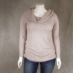 a.n.a. pink cowl neck sweater warm soft large